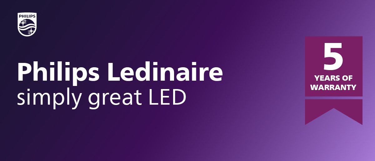 Signify extends the warranty for Ledinaire products to 5 years